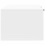 vidaXL Meuble TV mural Montage mural Blanc brillant 98 x 41 x 30 cm