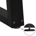 vidaXL Pieds de table à manger en forme de V 2 pièces Noir 90 x (72-73 3) cm Acier