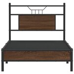 vidaXL Cadre de lit sans matelas chêne marron 80x200cm bois ingénierie