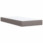 vidaXL Sommier à lattes de lit avec matelas Taupe 90x200 cm Tissu