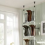 vidaXL Étagère à bottes télescopique avec barres Aluminium