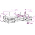 vidaXL Ensemble de canapés d'extérieur 5 pc Blanc et gris clair