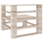 vidaXL Canapé palette de jardin à 2 places bois de pin