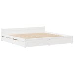 vidaXL Cadre de lit sans matelas blanc 140x190 cm bois de pin massif