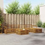 vidaXL Ensemble de canapés d'extérieur 6 Pièces Naturel