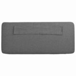 vidaXL Tête de lit capitonnée Blanc et gris clair 90 cm Pin massif