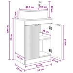 vidaXL Meuble de salle de bain avec évier Gris béton 54 x 35 x 83 cm