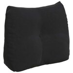 vidaXL Coussin de Dos Noir 60 x 24 x 50 cm Velours
