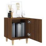 Vidaxl table de chevet chêne marron bois d'ingénierie