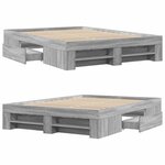 vidaXL Cadre de lit sans matelas sonoma gris 120x200cm bois ingénierie