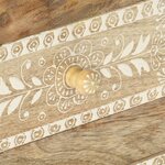 vidaXL Table de chevet peinte à la main 40x30x60 cm Bois de manguier