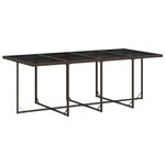 vidaXL Ensemble à manger de jardin et coussins 9 Pièces marron poly rotin