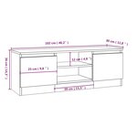 vidaXL Meuble TV avec porte Chêne marron 102x30x36 cm