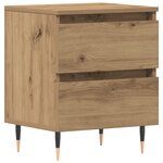 Table de chevet vidaXL en chêne artisan 40x35x50 cm en bois reconstitué