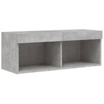 vidaXL Ensemble de meubles TV muraux 8 Pièces et lumières LED gris béton