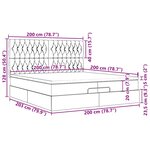 vidaXL Cadre de lit ottoman avec matelas gris foncé 200x200 cm velours