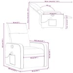 vidaXL Fauteuil de massage inclinable Marron Similicuir