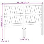 vidaXL Tête de lit cire marron 135 cm bois massif de pin