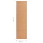 vidaXL Tapis BCF Beige 60x250 cm