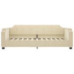 vidaXL Lit de jour avec matelas crème 90x200 cm tissu