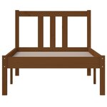 vidaXL Cadre de lit sans matelas marron miel bois massif 75x190 cm