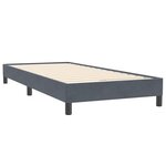 vidaXL Sommier à lattes de lit et matelas gris foncé 90x220 cm velours