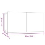 vidaXL Meubles TV suspendus 3 Pièces Chêne fumé 60x30x30 cm