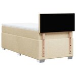 vidaXL Sommier à lattes de lit avec matelas Crème 80x200 cm Tissu
