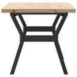 vidaXL Table basse cadre en Y 100x50x45 5 cm bois de pin massif acier