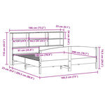 vidaXL Lit bibliothèque sans matelas cire marron 180x200 cm pin massif