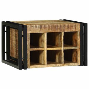 vidaXL Étagère à vin 46 x 35 x 27.5 cm Bois de manguier massif