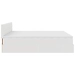 VidaXL Cadre de lit ottoman avec matelas blanc 180x200 cm similicuir