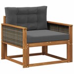 vidaXL Sofa de milieu extérieur Naturel