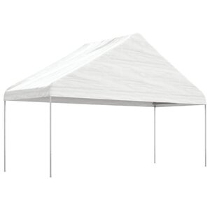 vidaXL Belvédère avec toit blanc 5 88x2 23x3 75 m polyéthylène