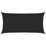 vidaXL Voile d'ombrage 160 g/m² Noir 2 5x5 m PEHD