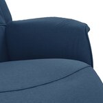 vidaXL Fauteuil inclinable avec repose-pieds bleu tissu