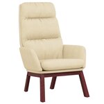 vidaXL Chaise de relaxation Crème Tissu