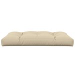 vidaXL Coussin de palette beige 120x80x12 cm tissu