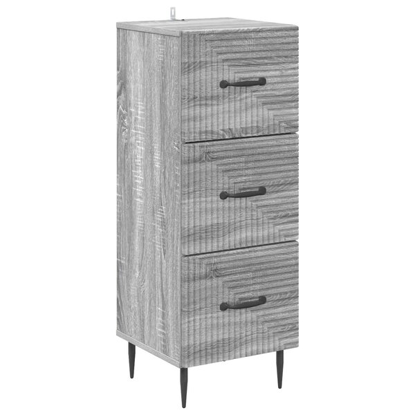 vidaXL Armoire à tiroirs Sonoma gris 33 x 34 5 x 89 5 cm