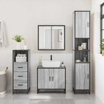 vidaXL Armoire de salle de bain sonoma gris 35x37 5x100 cm
