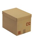 (lot  20 caisses) caisse carton palettisable c avec couvercle 300 x 200 x 125 mm