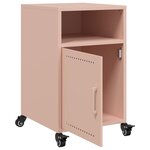 vidaXL Tables de chevet 2 Pièces rose 36x39x59 cm acier