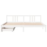 vidaXL Cadre de lit sans matelas blanc 200x200 cm bois massif de pin