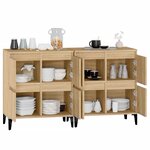 vidaXL Buffets 2 Pièces chêne sonoma 60x35x70 cm bois d'ingénierie