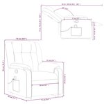vidaXL Fauteuil inclinable de massage Rouge Similicuir