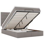 VidaXL Cadre de lit ottoman avec matelas taupe 140x200 cm tissu