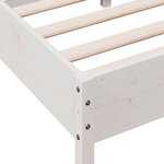 vidaXL Cadre de lit sans matelas blanc 90x190 cm bois de pin massif