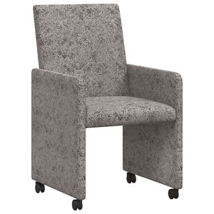 vidaXL Chaises de Salle à Manger avec Roues 2 pc Simili cuir suédé