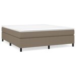 vidaXL Cadre de lit taupe 160x200 cm tissu