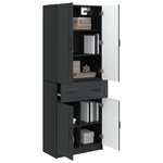vidaXL Ensemble de Meubles 2 Pièces Noir Bois d'ingénierie
